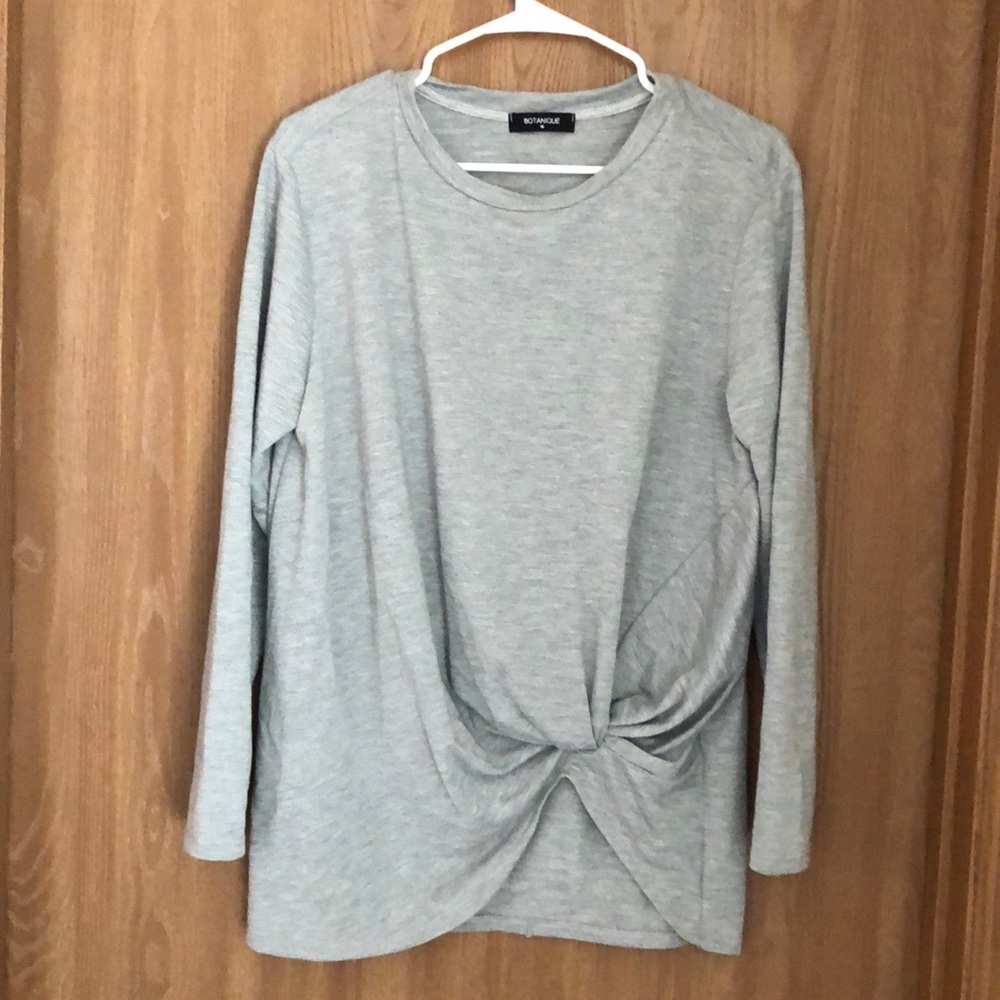 Gray Knotted Sweatshirt